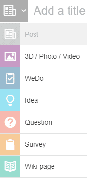 Different posts let you present information in other ways to members of 3DSwym communties.