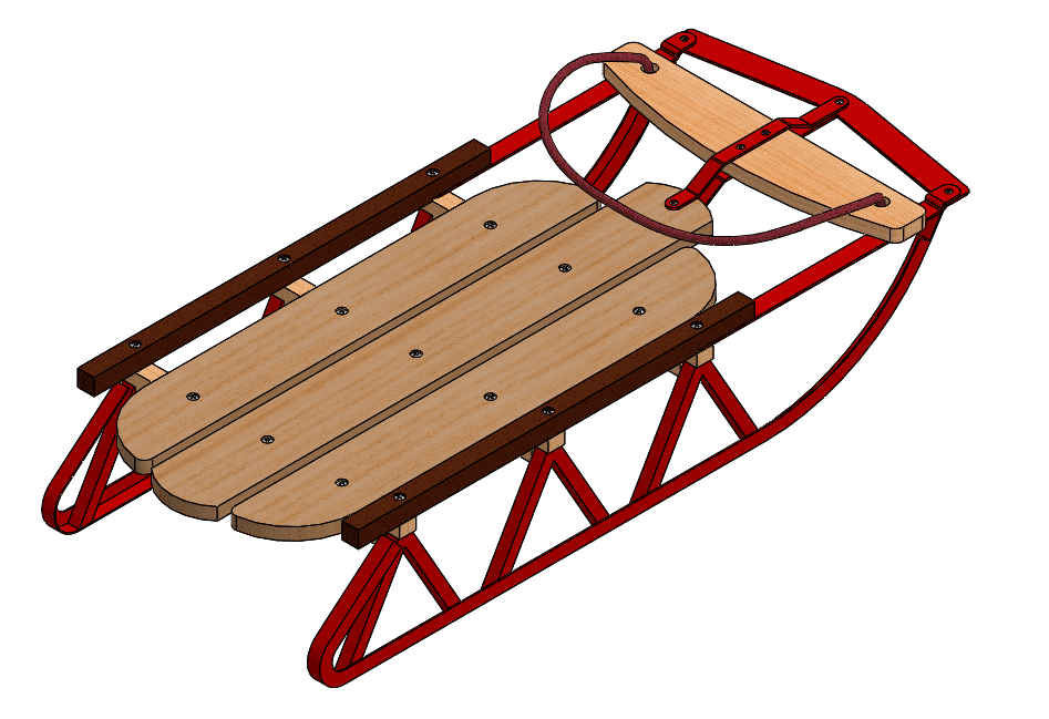 Wooden sled