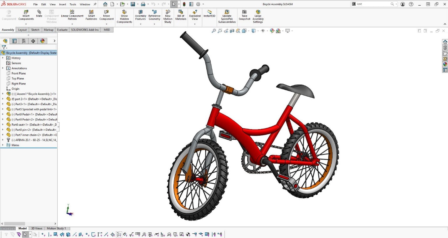 solidworks model bike