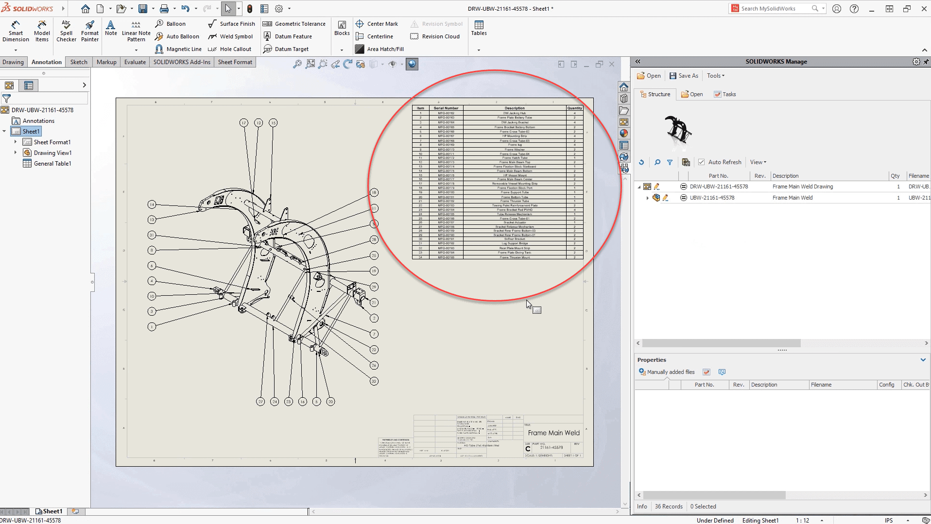 Now you can add BOMs generated in SOLIDWORKS Manage 2022 directly to CAD drawings.