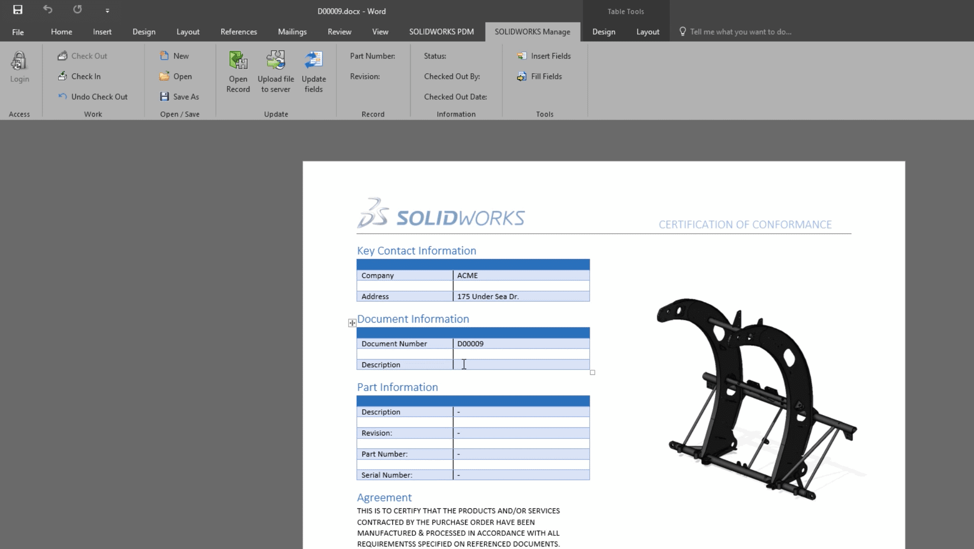 Ribbon integration with Microsoft Office is a key enhancement with SOLIDWORKS Manage 2022.