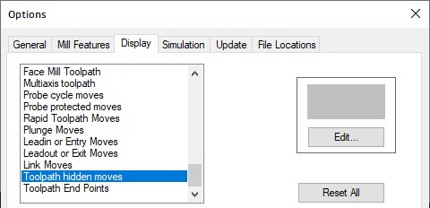 solidworks cam toolpath hidden moves