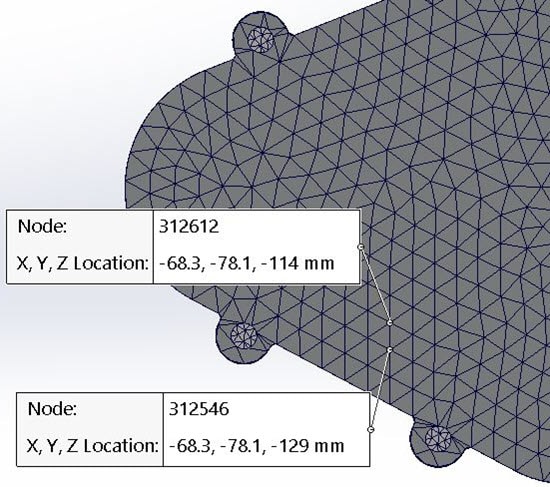 maximum element size specified for the Blended Curvature-Based mesh assembly