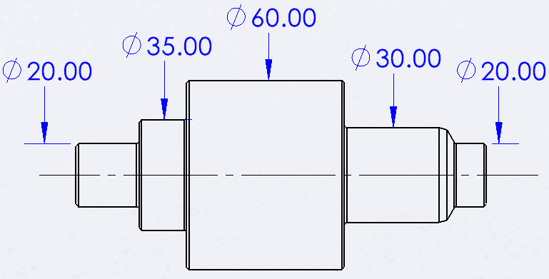 solidworks 2022 symmetric Linear Diameter Dimensions