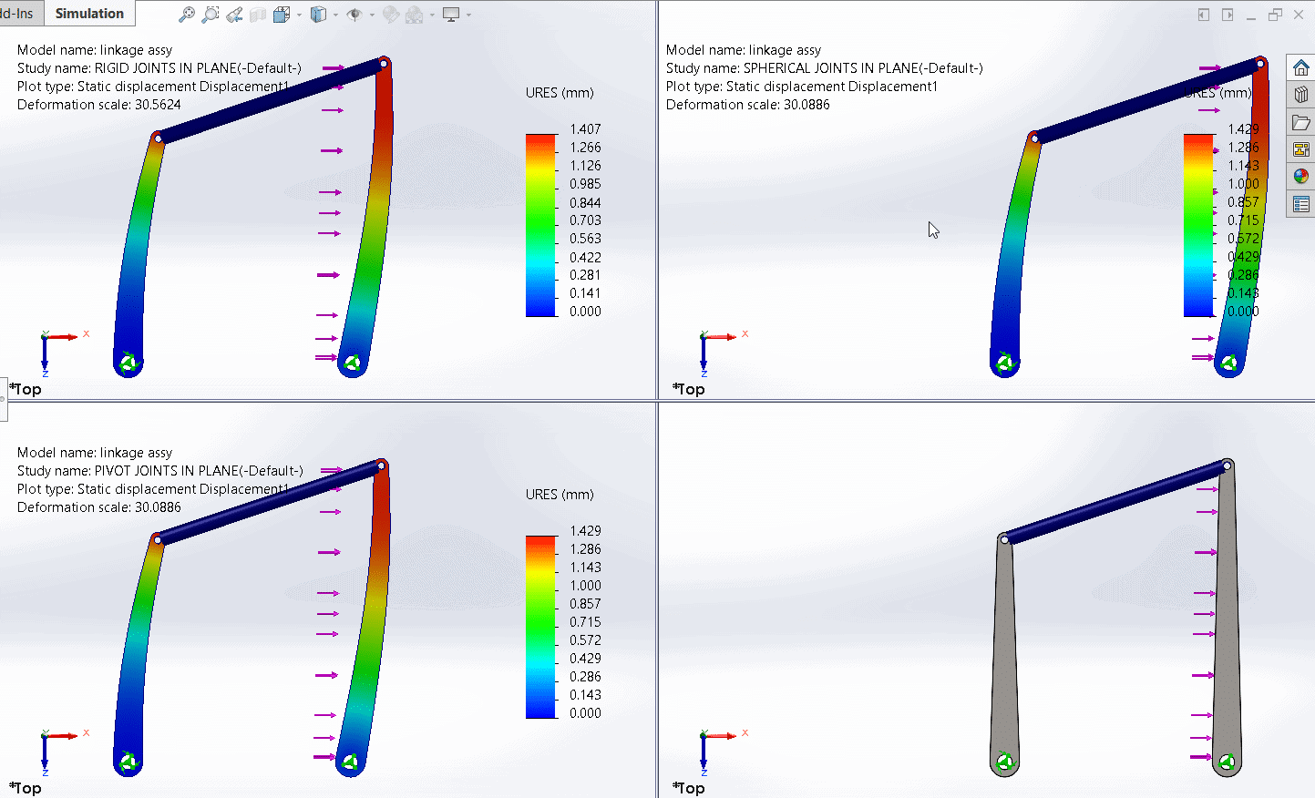 solidworks simulation 2022 displacement results