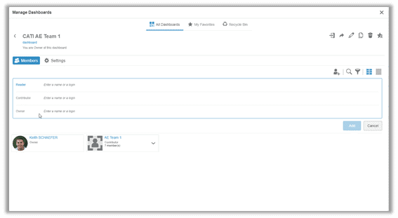 , Dashboard Sharing on 3DEXPERIENCE