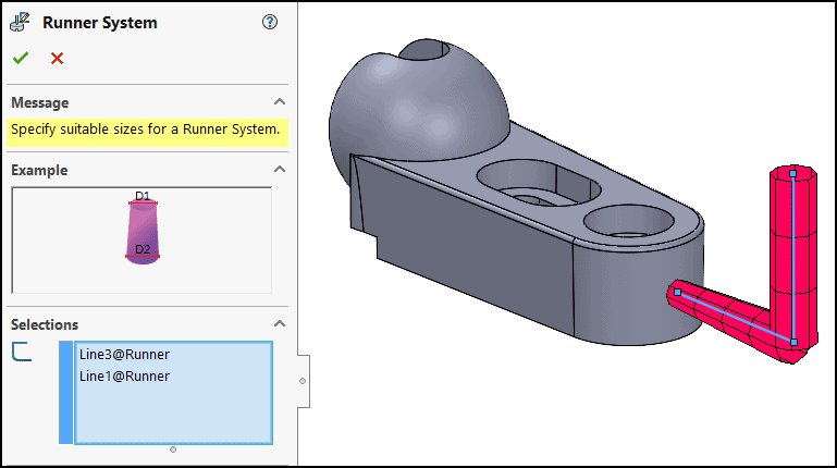 solidworks 2022 plastics runner system