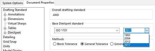 solidworks 2022 mbd iso year options