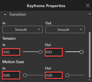 solidworks 2022 visualize Animation Keyframe Properties Dialog