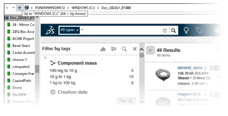 Search with embedded EXALEAD OnePart