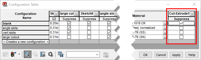 , SOLIDWORKS 2022 What’s New – Configuration Tables