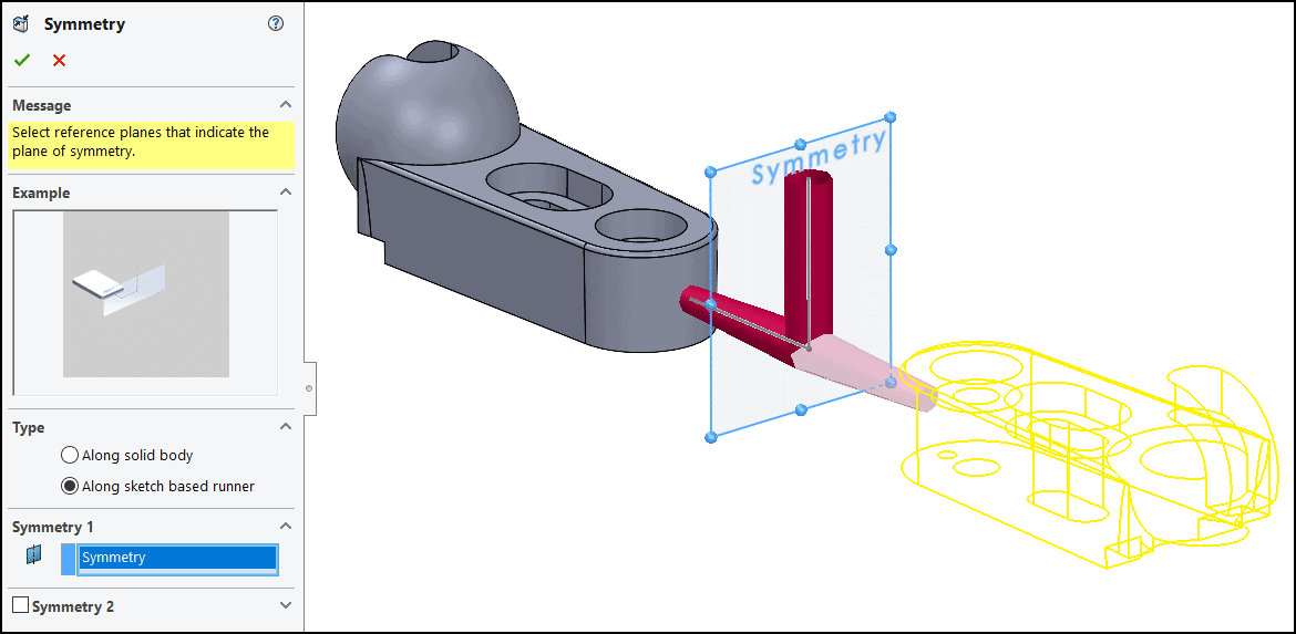 solidworks 2022 plastics symmetry