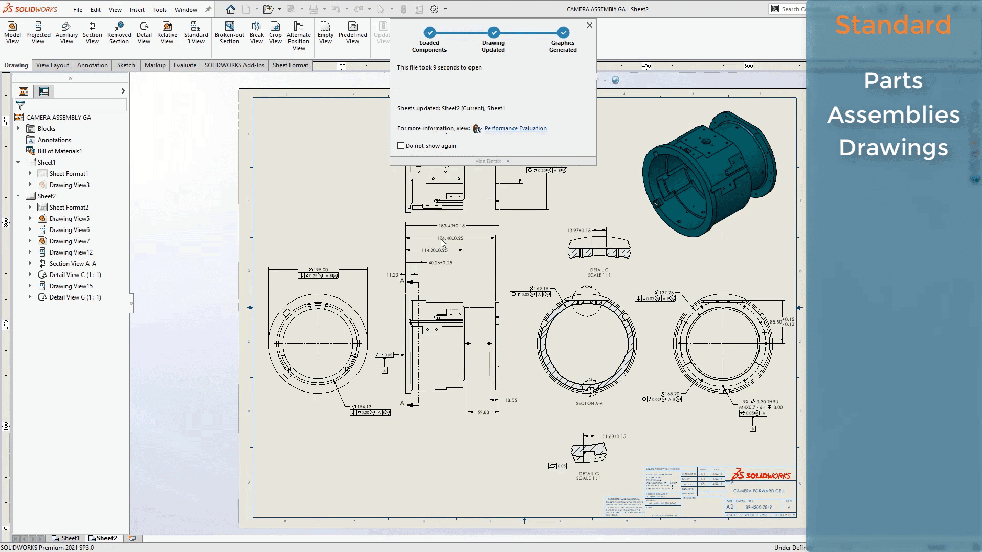 solidworks standard parts assemblies drawings 2