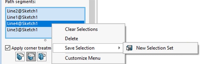 solidworks 2022 new selection set