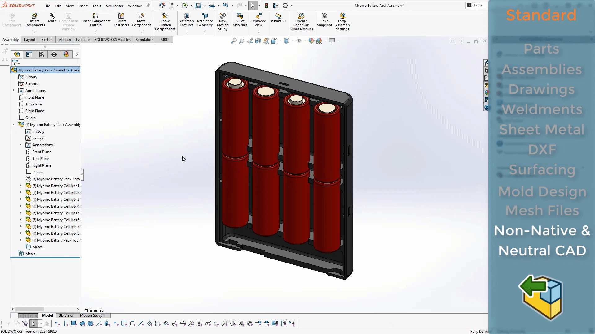 solidworks standard non native neutral cad