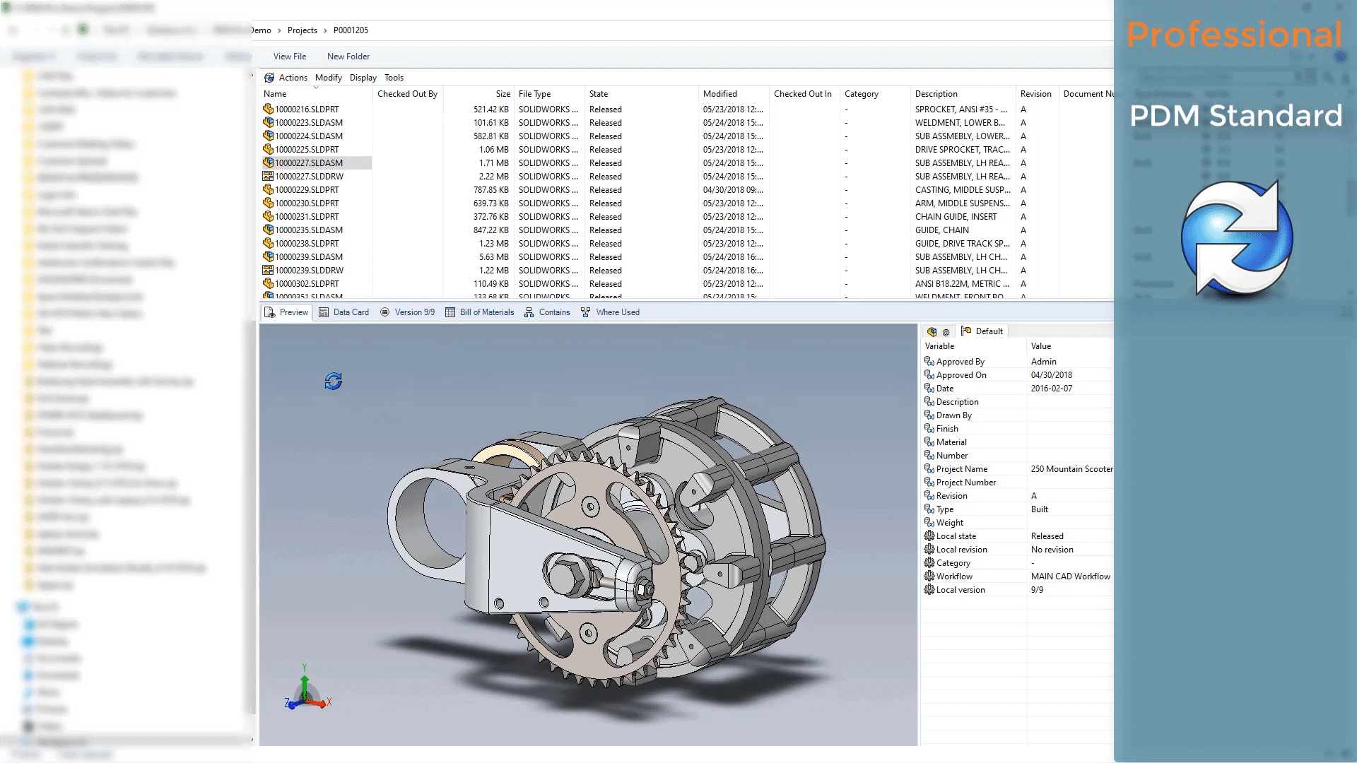 solidworks professional pdm standard