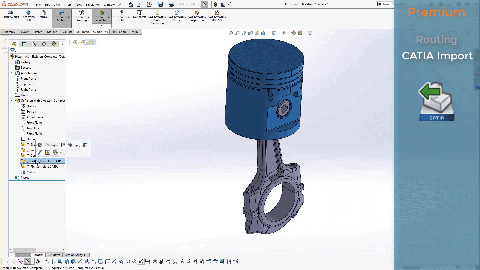 solidworks premium catia import