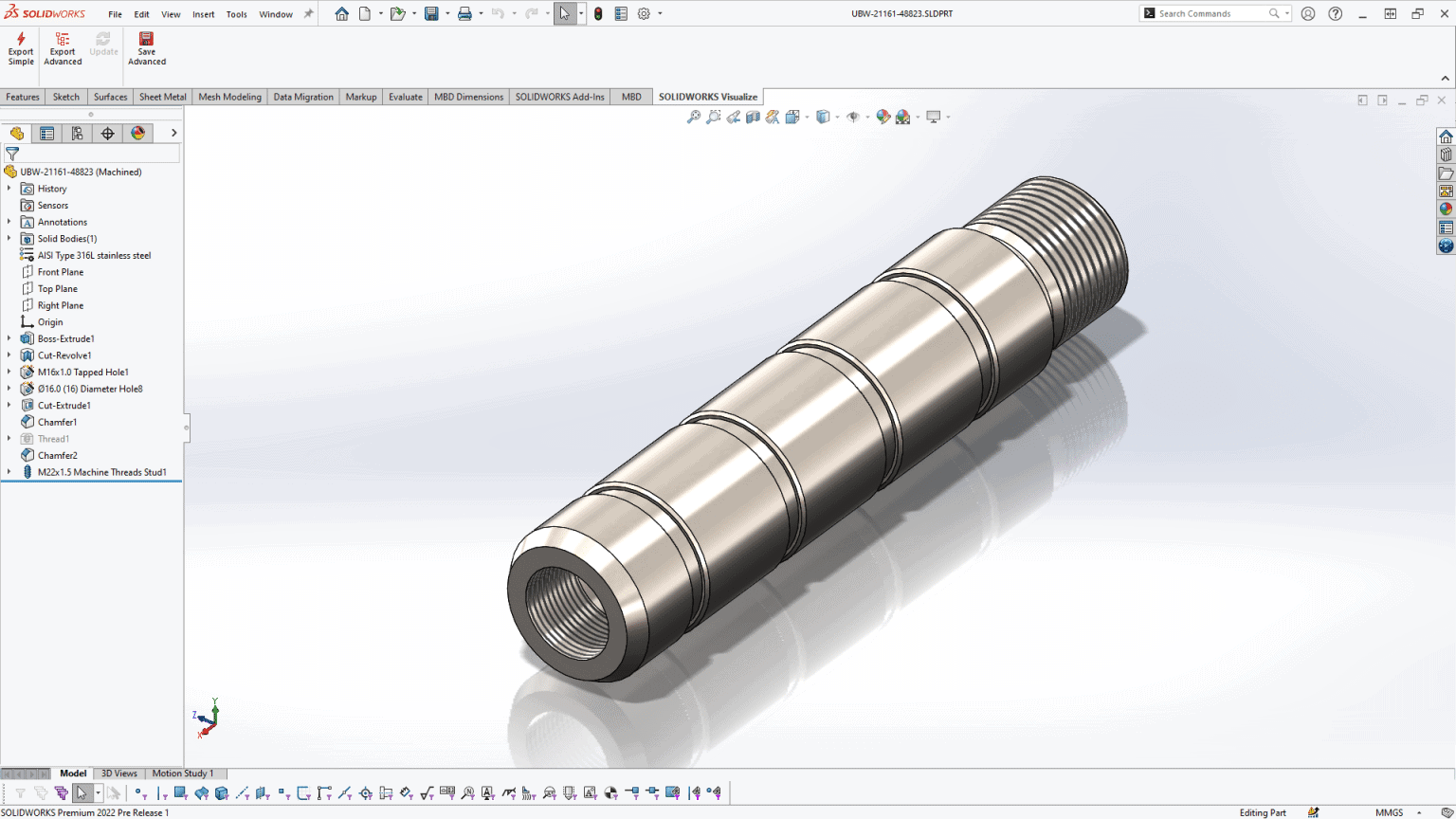 , SOLIDWORKS 2022 What’s New – SOLIDWORKS Visualize – Patterns and Corner Radius