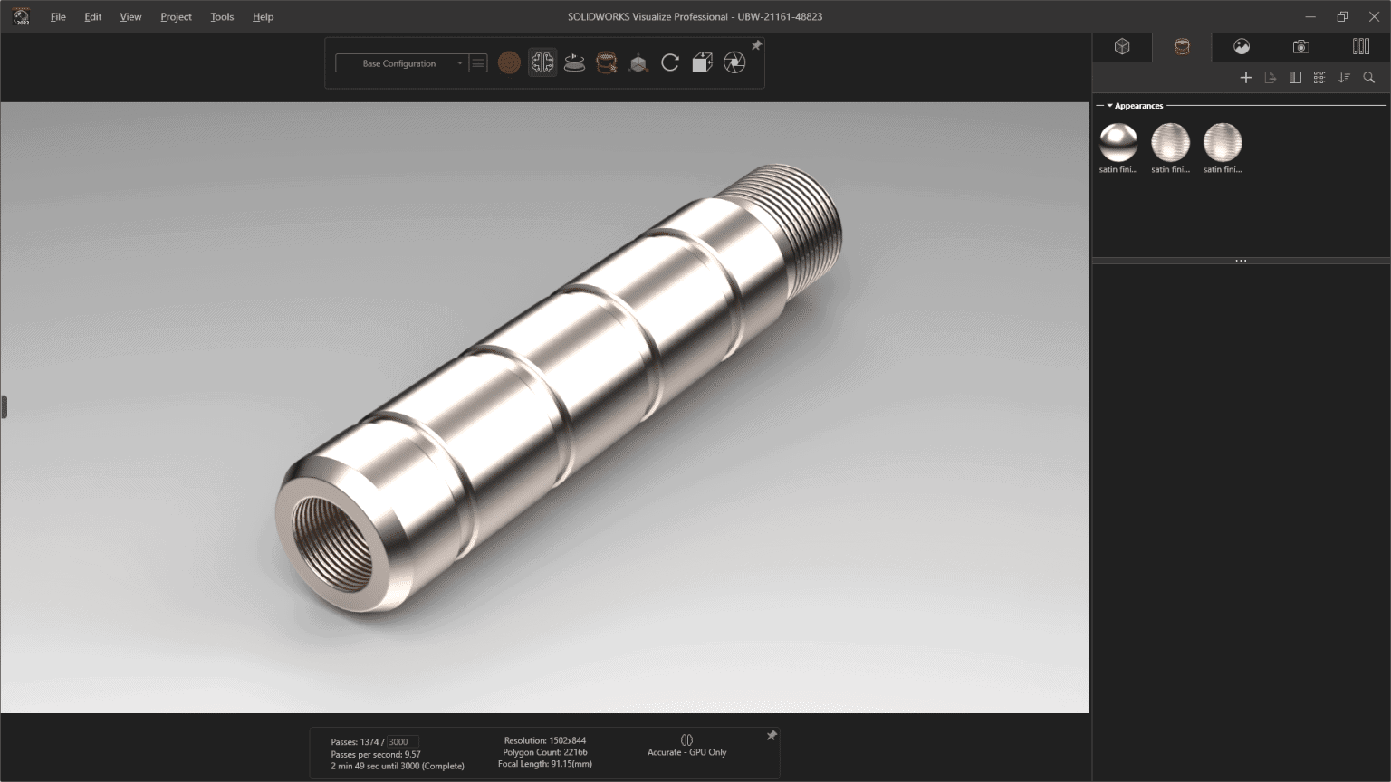 , SOLIDWORKS 2022 What’s New – SOLIDWORKS Visualize – Patterns and Corner Radius