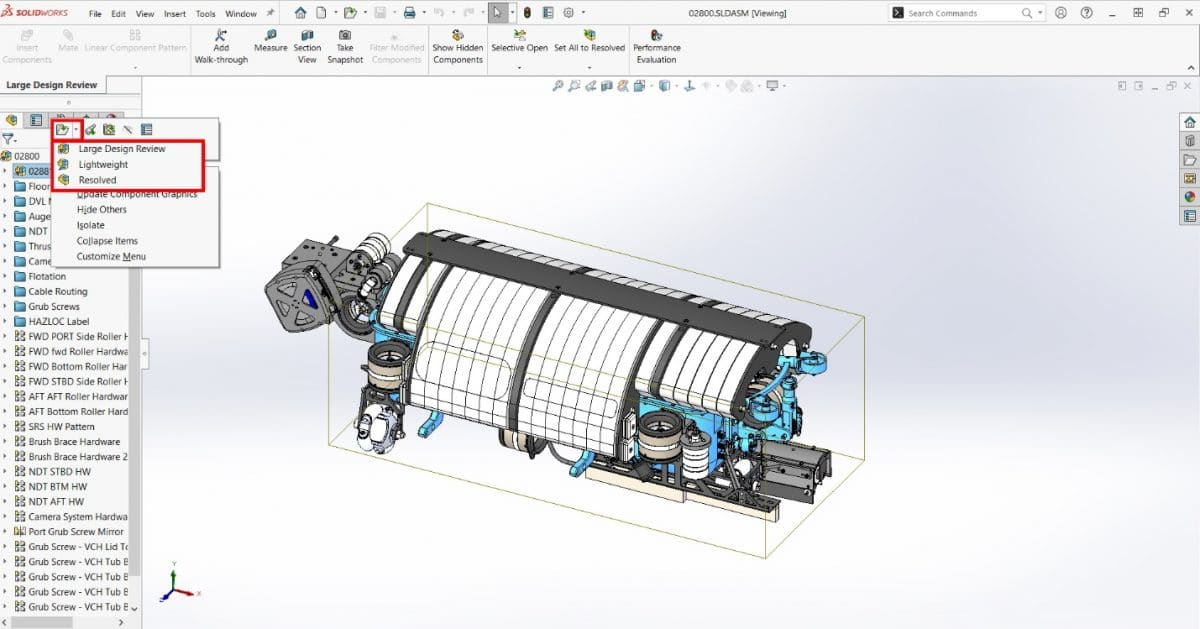 , SOLIDWORKS 2022 What’s New – Opening Subassemblies in a Different Mode