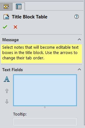 , SOLIDWORKS: What is “Title Block Fields”