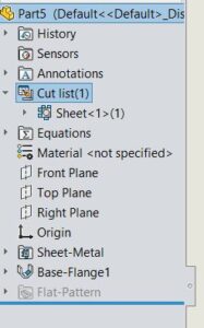 , SOLIDWORKS: Cut List Item Folder Not Updated