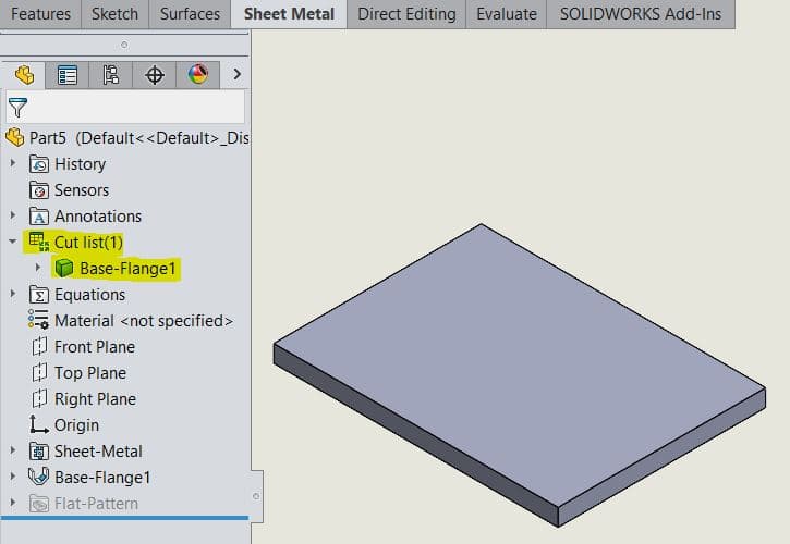 , SOLIDWORKS: Cut List Item Folder Not Updated