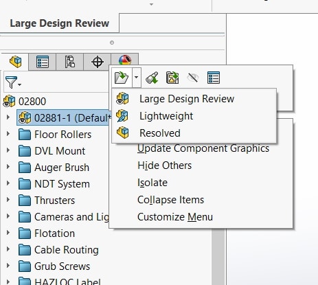 , SOLIDWORKS 2022 What’s New – Opening Subassemblies in a Different Mode