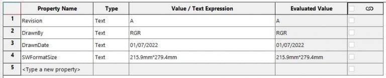 , SOLIDWORKS: What is “Title Block Fields”