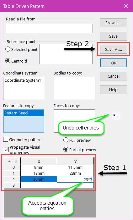 , How To Create a Table Driven Pattern