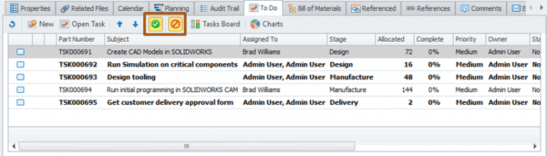 , SOLIDWORKS 2022 What’s New – SOLIDWORKS Manage – Upgrades to Tasks