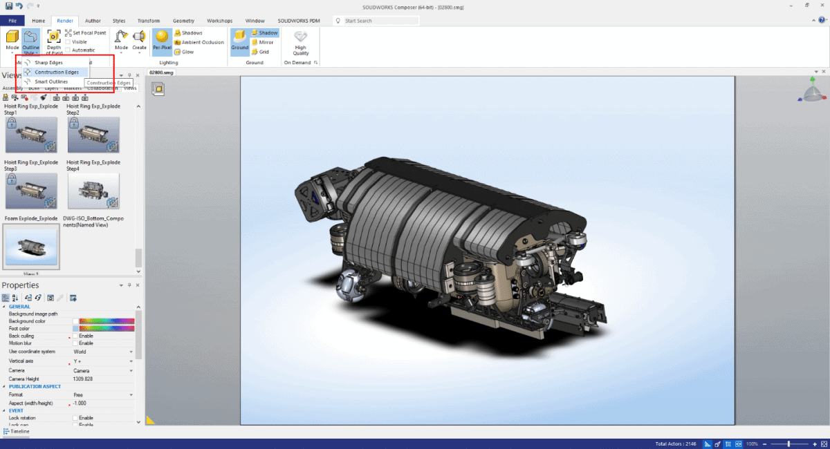 , SOLIDWORKS Composer Performance: Generating Outlines