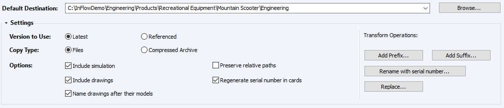 Copy Tree provides options for including files and transforming them