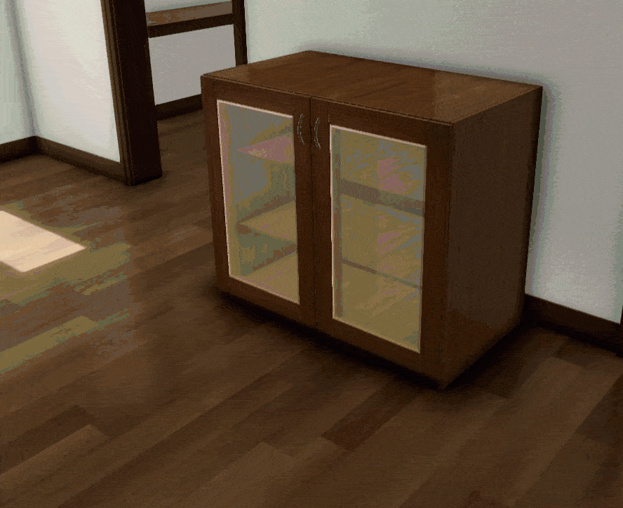 The cabinet demonstration will resize right before your eyes