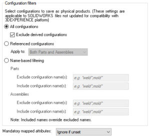 Configuration Filter setting