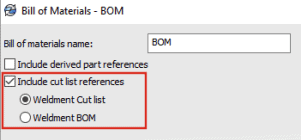 Cut-list items can be included in computed bills of materials with 2021.