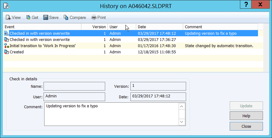 Overwrite Latest Version History