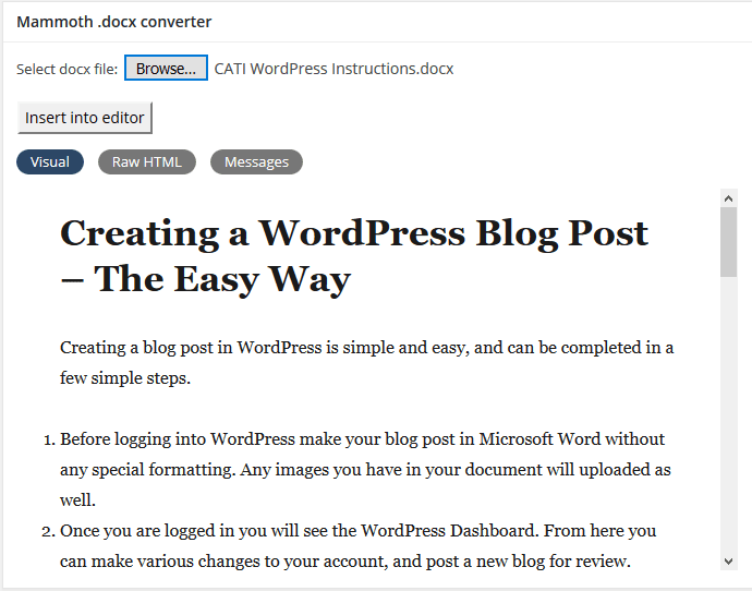 , Creating a WordPress Blog Post – The Easy Way