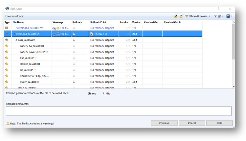 , Rollback in SOLIDWORKS PDM 2017: What You Need to Know