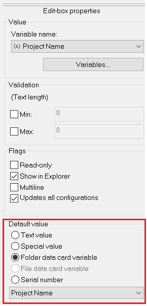 , Linking Folder Card and File Card Properties