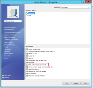 This image highlights where to find the new permission in the state permission set as modified by group properties.