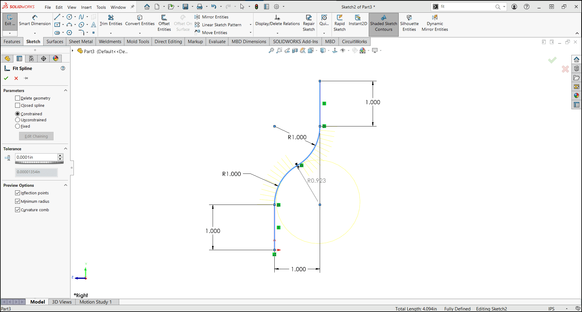 solidworks fit spline, SOLIDWORKS – FIT SPLINE