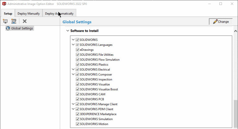 , SOLIDWORKS Admin Image Creation and Deployment