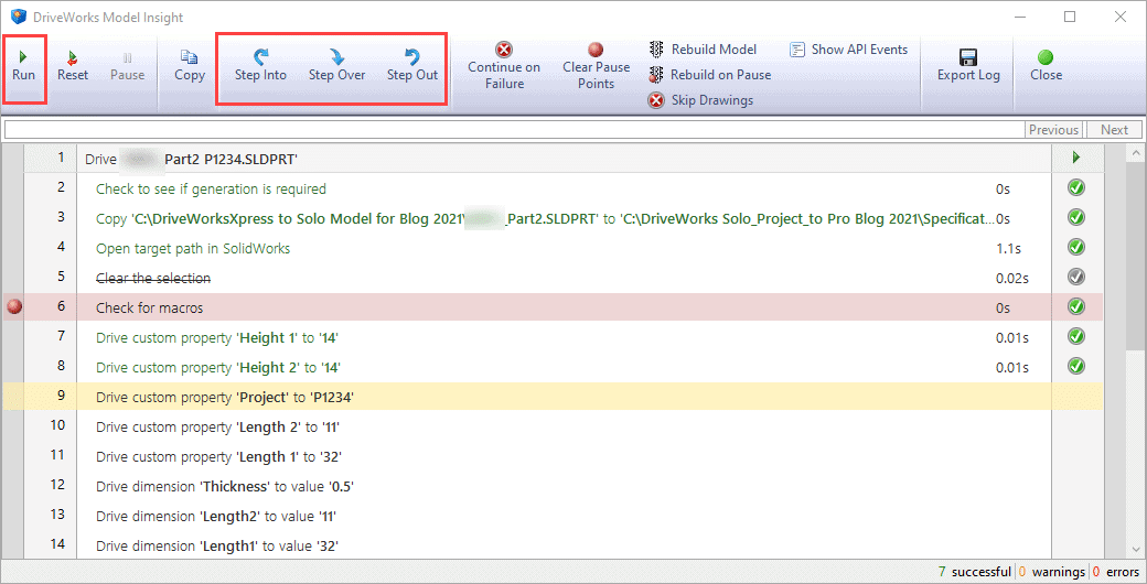 Pause Point in Model Insight