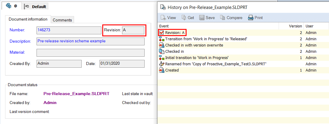 , Pre-Release vs Post-Release Revision Schemes in SOLIDWORKS PDM