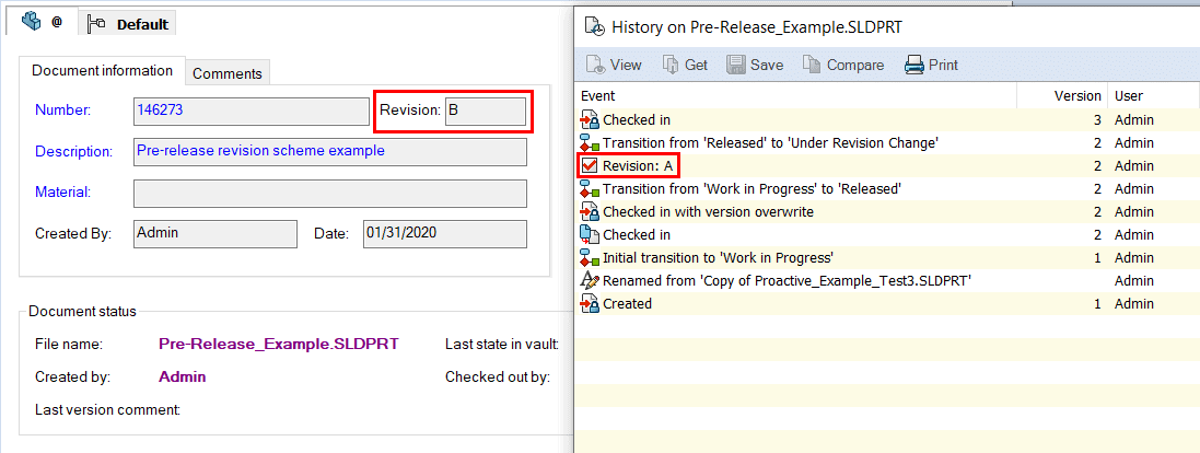 , Pre-Release vs Post-Release Revision Schemes in SOLIDWORKS PDM