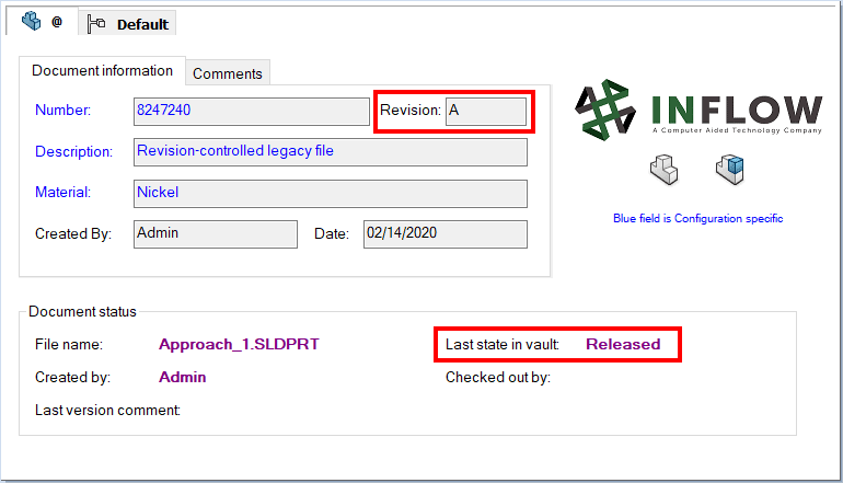 , Importing Files with Pre-Existing Revisions into a PDM Standard Vault