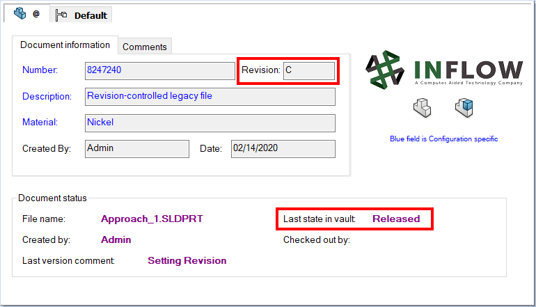 , Importing Files with Pre-Existing Revisions into a PDM Standard Vault