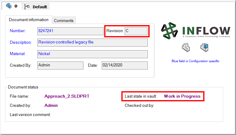 , Importing Files with Pre-Existing Revisions into a PDM Standard Vault