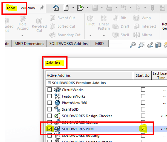 When working from home with SOLIDWORKS PDM, make sure you look into turning off the SOLIDWORKS PDM add-in